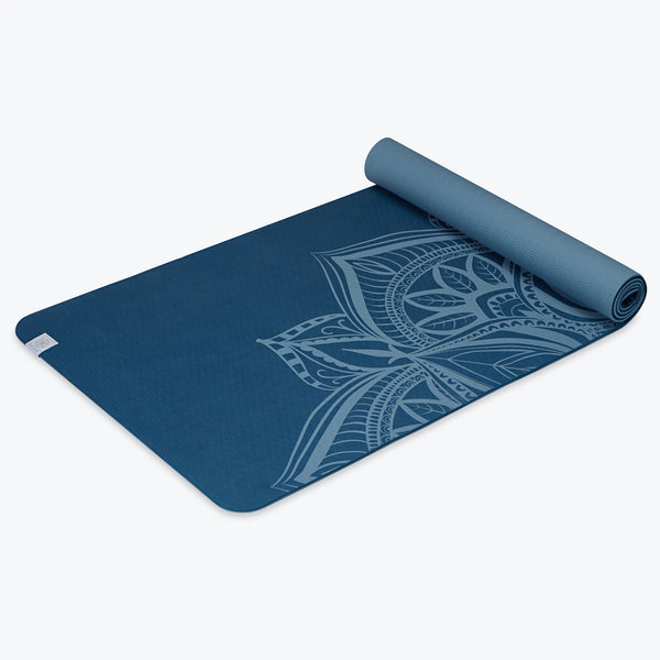 PERFORMANCE PRINTED YOGA MAT (6MM) - INDIGO