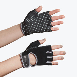 Gaiam Grippy Yoga Gloves, Black/Grey, Straps -  Canada
