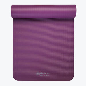 GAIAM ESSENTIALS FITNESS MAT & SLING (10MM) - PURPLE