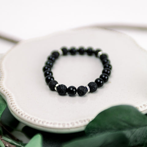 Black Obsidian Diffuser Bracelet